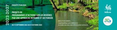 Enquête publique : projets de programmes d’actions sur les rivières par une approche intégrée et sectorisée