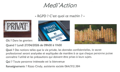 CPAS du Roeulx - Medi’Action : "RGPD ? C’est quoi ce machin ?"